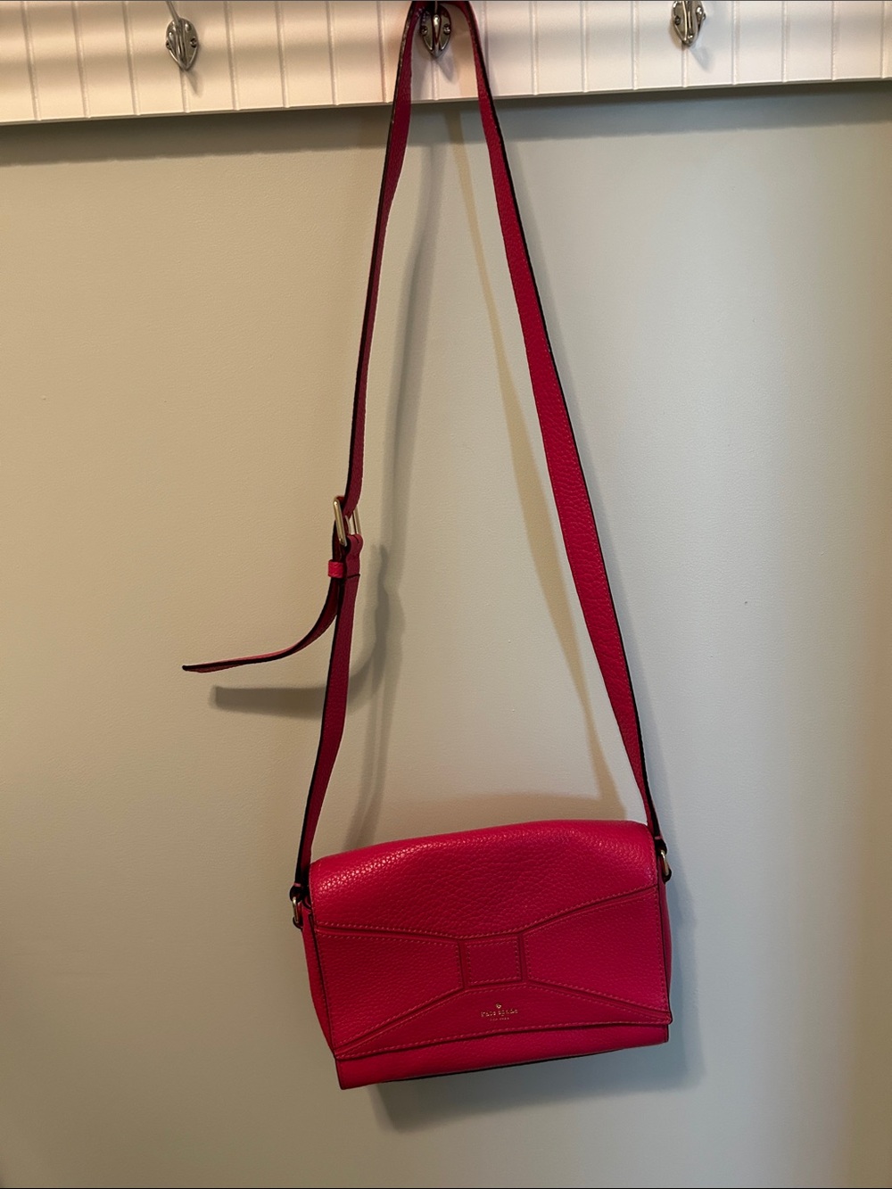 kate spade Hot Pink Pebbled Leather Crossbody Bag